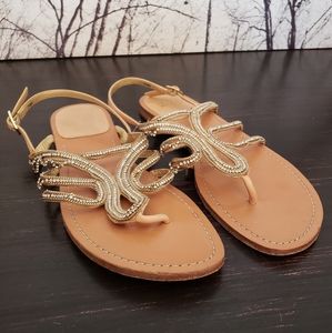 Stuart Weitzman sandals with studs and chains